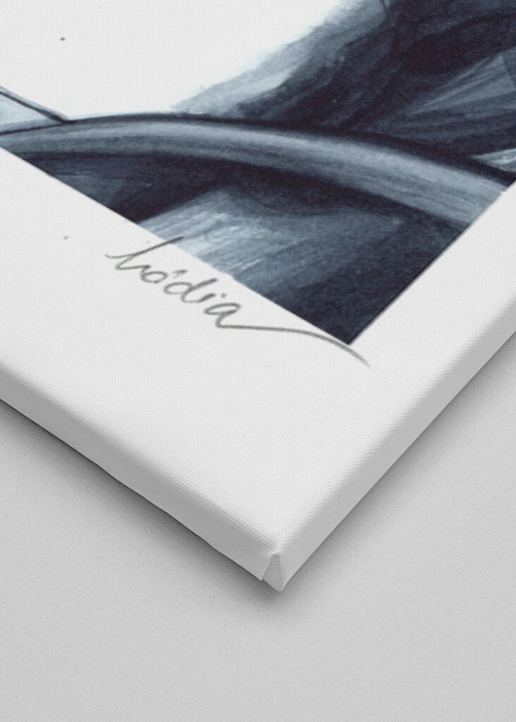 Detail of Nadia's ignature on Canvas